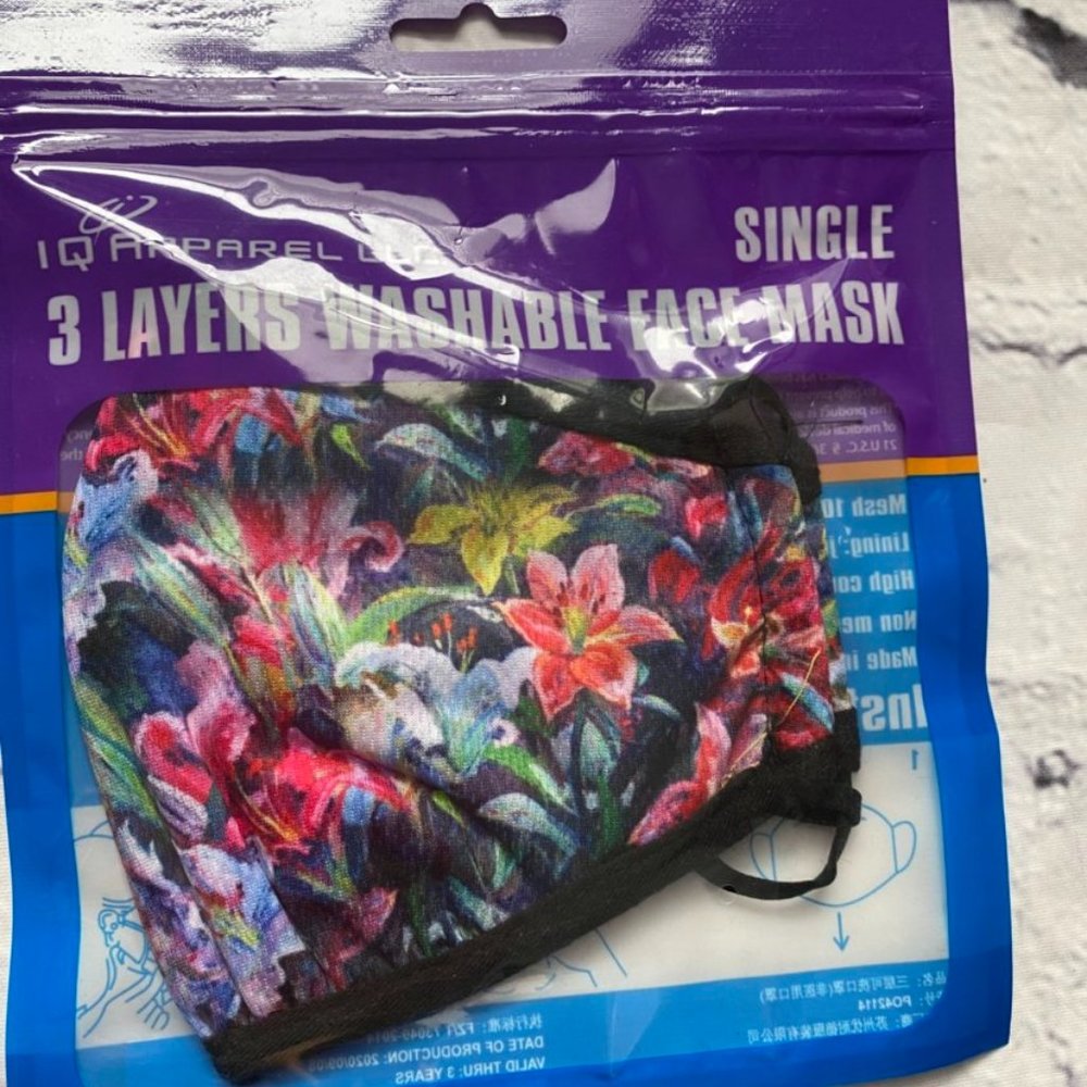 IQ Apparel 3 Layers Washable Face Mask